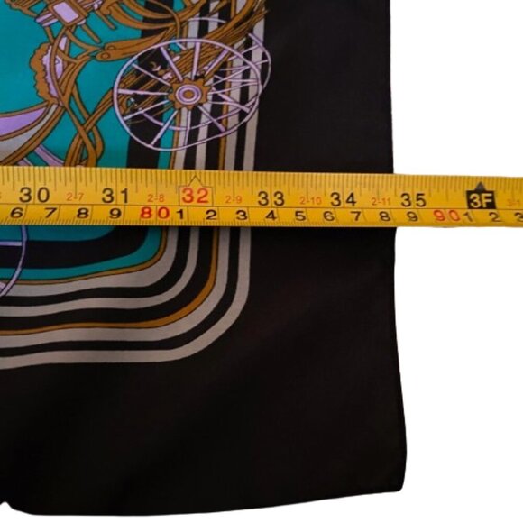 Vintage large 80s 32" x 35" fun print scarf wrap - Picture 11 of 13